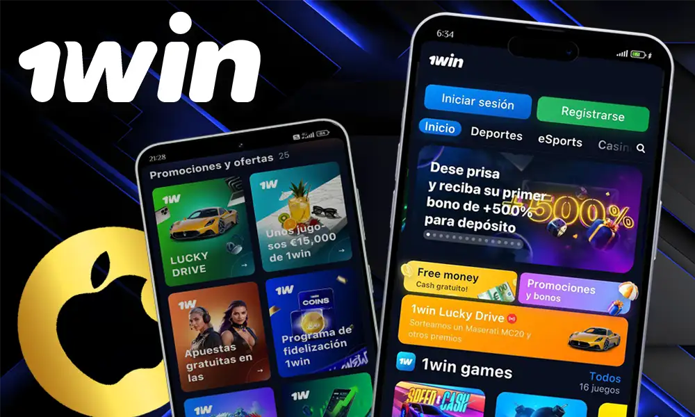 Варианты alt SEO для изображения «Pasos para Descargar 1Win en iOS»: Guía descarga 1Win iOS fácil